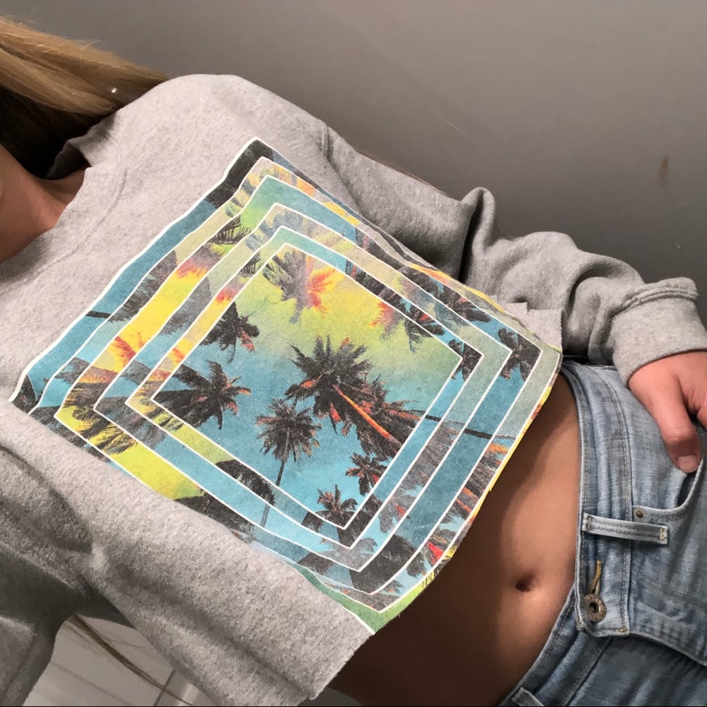 🌊🌴 Tropical palm tree CREWNECK 🌴🌊